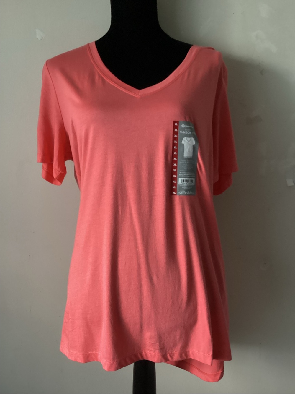 Members Mark short sleeve Coral V-Neck Women's Top